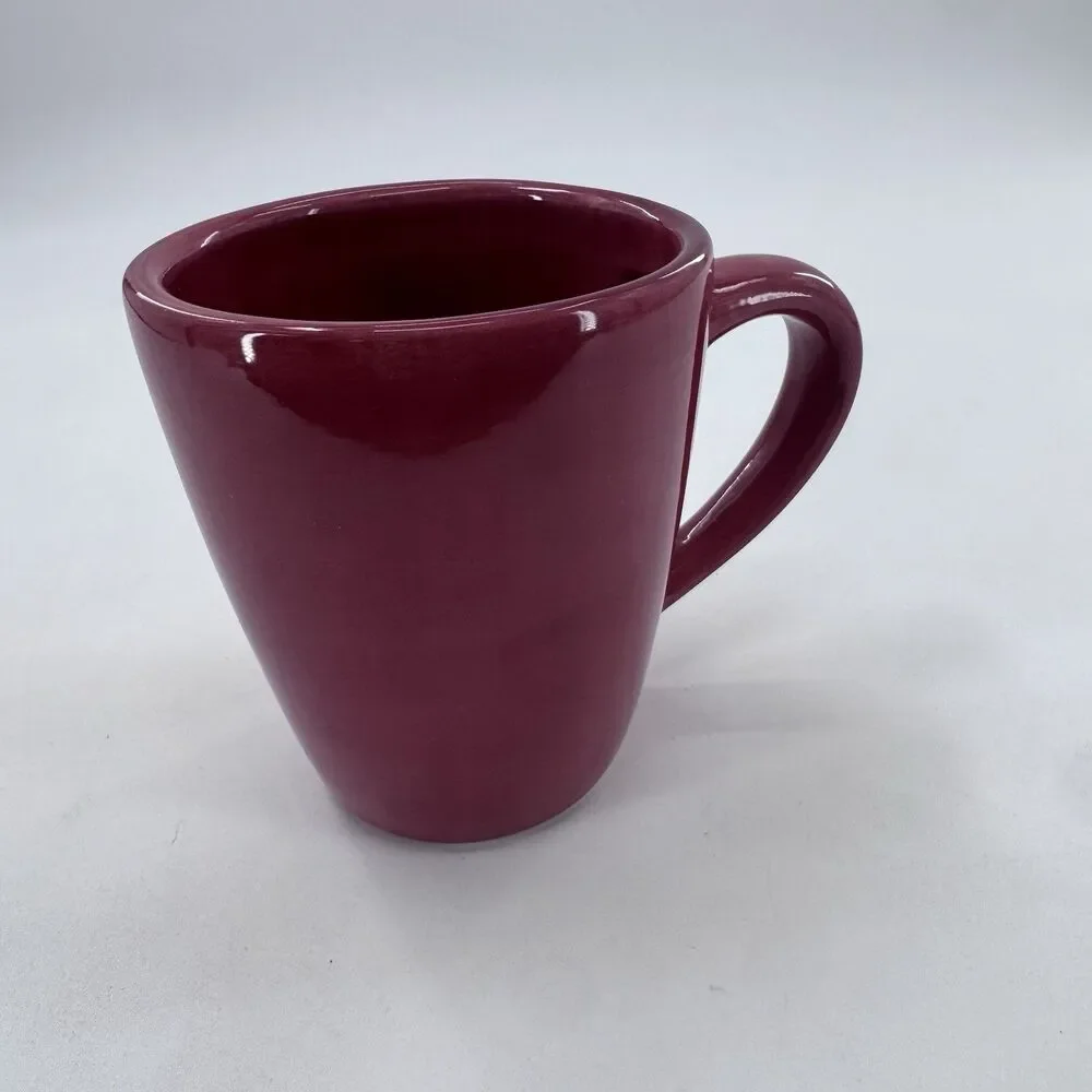 Pottery Barn Discontinued  Sausalito Coffee Mug Merlot Spice Red Fast Shipping